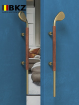 Gate handle spades solid wood personality creative golf high-end club push-pull solid wood handle pure copper door handle
