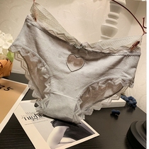Japanese fashion strap hollow cotton fabric underwear women cotton crotch low waist sweet girl student breifs