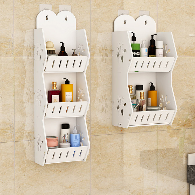 Toilet shelf bathroom toilet toilet storage rack vanity wall mounted perforated wall finishing rack Toilet shelf bathroom toilet toilet storage rack vanity wall mounted perforated wall finishing rack
