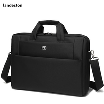 Swiss soldier knife computer package men handbag business travel briefcase Oxford cloth casual shoulder slope bag