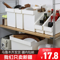 Kitchen pot storage box cabinet crevice condiment storage shelf Kitchenware spatula seasoning desktop shelf large