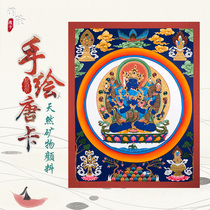 Tibet pure hand-painted dense King Kong Buddha statue Thangka decorative painting Nepal handmade Buddha portrait porch living room hanging painting