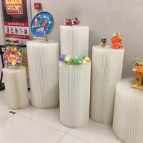 Paper Art Folding Roma Cylindrical Show Event Festivities Hotel Shop Window Wedding Road Leading Party Gift Exhibition Shelf