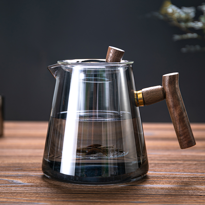 Glass teapot tea maker Home Flower tea suit Kung Fu Tea Special High Temperature Resistant Tea Tea Water Separation Single Pot-Taobao