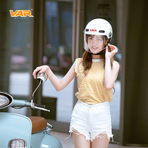 VAR Harley Retro helmet lens long-face mirror Electric Motorcycle helmet sunscreen mirror