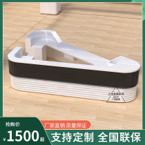Baking Varnish Hotel Mall Aircraft Hall Advisory Guide Service Desk Reception Desk Corner Special-shaped Creative bar Custom Desk Custom