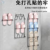 Bathroom trailer rack-free toilet wall-mounted toilet shoe storage artifact wall rack
