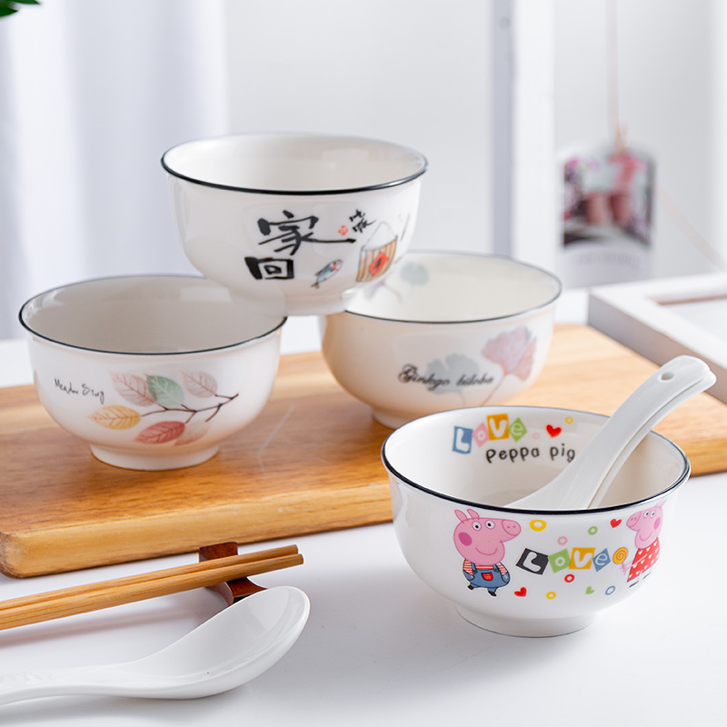 "Eat paggy bowl home page, a single parent giving the hot contracted ceramic tableware web celebrity rice bowls