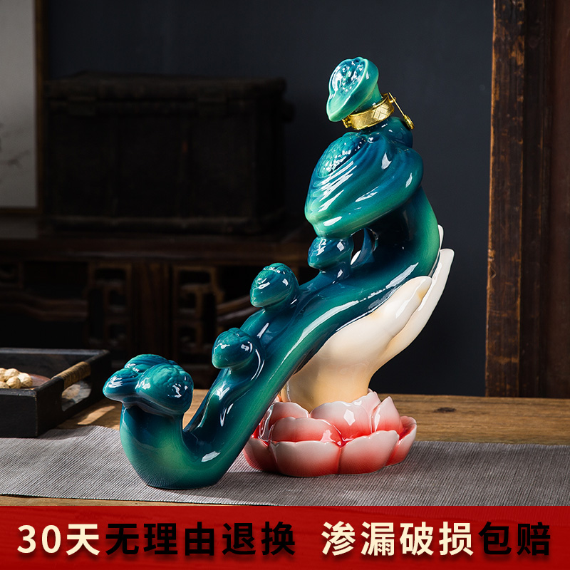 Jingdezhen seal home 3 kg bottle high - grade ceramic bottles jars Chinese style gifts hip ruyi liquor bottles