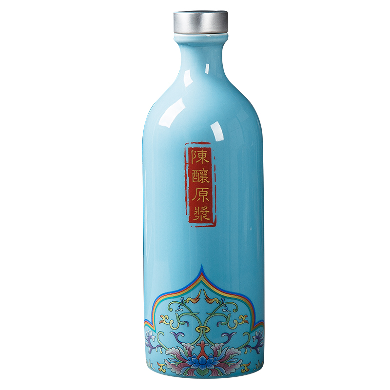 Four color ceramic bottle gift boxes of jingdezhen 500 ml aging protoplasmic polymer high temperature wine pot cover seal