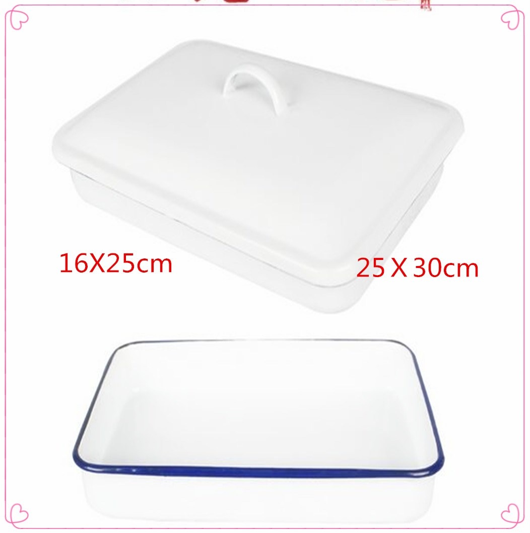 With white enamel tray square plate hotel plate laboratory tray With white rectangle disinfection