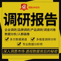 Corporate brand research report questionnaire design industry data analysis customer crowd portrait positioning