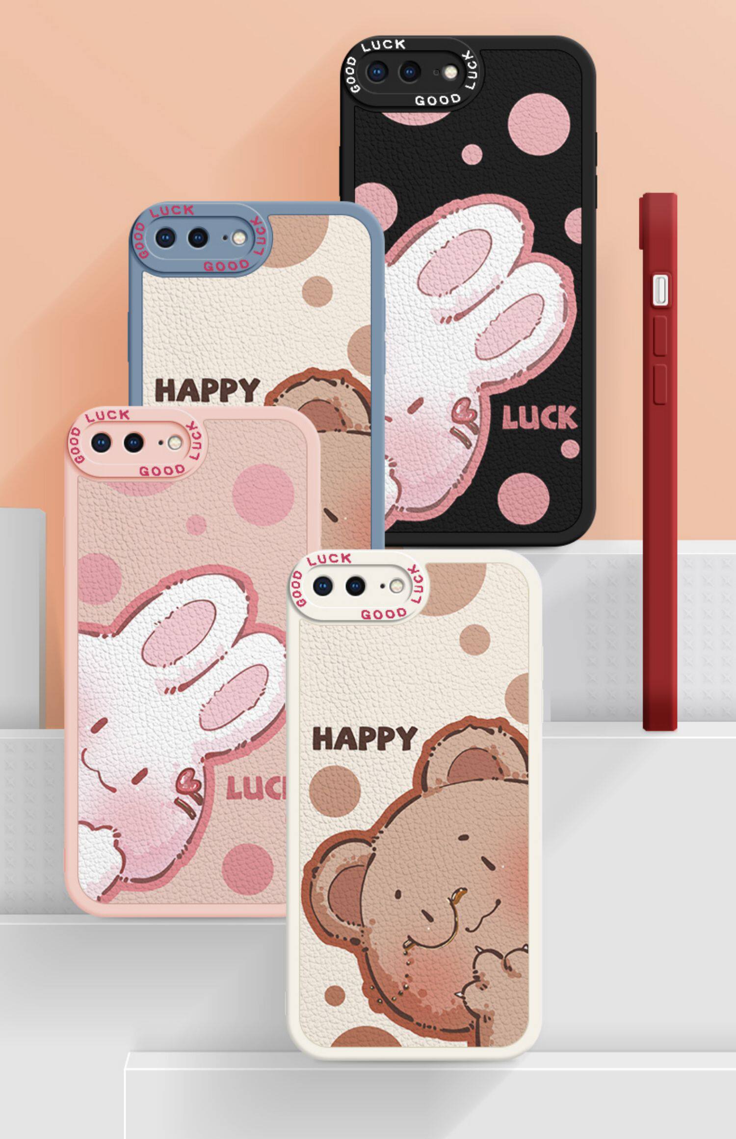 苹果8手机壳女新款6s小众15promax可爱小熊se3情侣se2创意iphone7plus