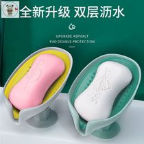 Non-seeded soap dragging case soap box Shelve Shelf Free suction cups Home washroom Bathroom Gods net red