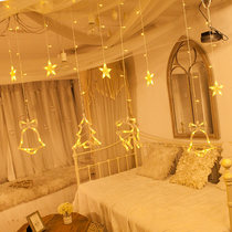 Christmas decoration Holiday dress up shop window hanging ornaments Scene decoration Christmas Tree small bells pendant lights