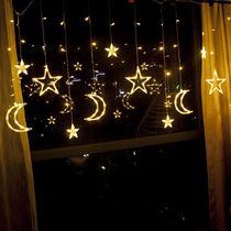 Net red star light Small color light Flash light string light starry bedroom decoration Room decoration creative curtain hanging light