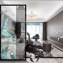 Art glass entrance to the home decoration light luxury modern simple living room custom frosted light transparent screen