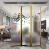 Nordic simple modern light luxury Living room Glass screen Folding mobile partition wall Entrance Bedroom Dining room Office