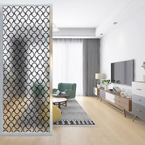 Custom simple modern art glass entrance partition wall screen Home improvement living room frosted translucent steel process