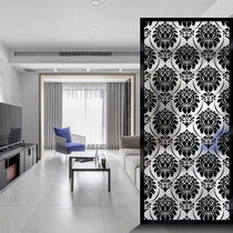 Art glass partition screen modern simple Nordic living room entrance background wall custom frosted tempered process