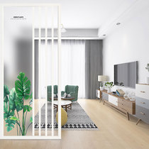 Modern minimalist art glass partition wall decoration living room to the door to the custom grinding light screen