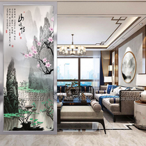 Simple modern art glass partition screen Home improvement living room translucent frosted custom tempered frosted process entrance