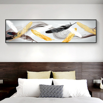 Modern light luxury feather bedroom bedside decorative painting Nordic Hotel background wall living room hotel wall hanging painting