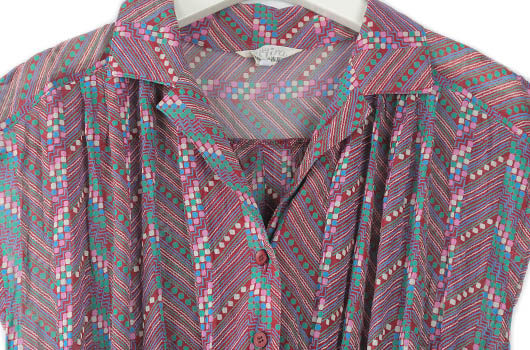 vintage古着孤品日本制雪纺碎花娃娃款文艺复古甜美直筒长连衣裙6