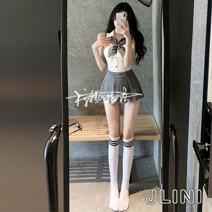 Sexy JK College Wind Pure Pure Uniform Suit Girl Campus Student Fiery Hot Sailor Suit Woman Walking Light Short Skirt-Taobao