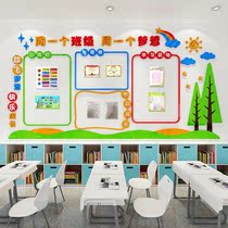 Classroom works display decorative wall stickers class layout cultural wall slogan elementary school inspirational background wall stickers