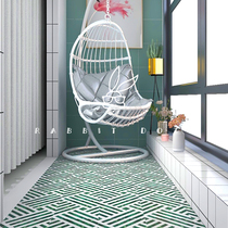 Moroccan style green bathroom sanitary wall tiles Fresh lines Kitchen restaurant balcony non-slip floor tiles 300300