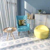 Nordic simple small tiles Living room kitchen bathroom non-slip floor tiles Blue small fresh ins background wall tiles 200