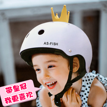  Childrens bicycle skateboard helmet Mens and womens protective gear set balance car riding helmet Summer child baby