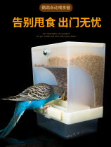 Automatic feeder for Parrot Bird tiger skin Xuanfeng feeder Food Tank anti-splashproof food box external feeding bird supplies