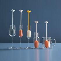 Long handle Cup brushed cup Divine Instrumental Glass Brush 360 degrees No dead angle Go to tea stain Cleaning Brush Sponge Bottle Brush