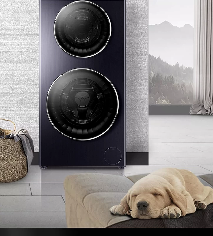 Máy giặt Casa Di Gemini 12 kg chuyển đổi tần số truyền động trực tiếp ngăn đôi thùng phuy phân vùng gia đình bà mẹ và trẻ em C8 H12P3U1 - May giặt