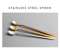 304 coffee spoon Stainless steel small personality long handle adult dessert mixing spoon Honey spoon creative mini Korean version