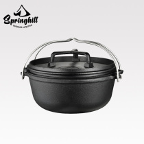 CAMPINGMOON Kerman OUTDOOR CAMPING CAST IRON STEWED Dutch pot Japanese frying pan three-piece CAST iron stewed baking pot