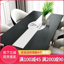 (Q elastic silicone table mat)Waterproof oil-proof and anti-scalding table mat Modern light luxury household TV cabinet dining table coffee table mat