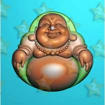 Big belly Buddha fine carving formal Buddha Maitreya Buddha three-dimensional Buddha jade carving three-dimensional gray figure