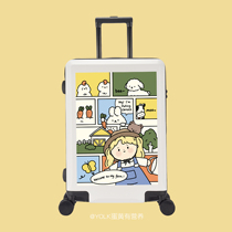 Egg yolk with nutrition original farm girl suitcase pull bar case 24 inch 20 student suitcase mute universal wheel