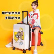 Suitcase male trend fashion female student Korean version cartoon trolley case net red girl heart password box universal wheel box