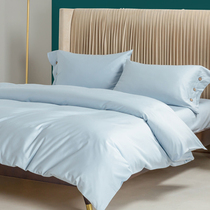 2 m 2 m 2 2 m large bed with four pieces of summer full cotton spring autumn a type of bed goods 60 bed linen bed in pure cotton blue 4