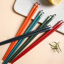 Shery-style co-founded gold chopsticks anti-slip and mildew-proof domestic Serie high temperature resistant Family sub-meal Day Family sub