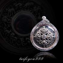 Taveryou Thai Buddhist Genuine Pint Dragon Ladys Year Photos Lahu Round Die Silver Shell Zodiac Zodiac