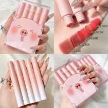 Meng Meng Pig Lip Glazed Suit Lasting Moisturizing Not To Fall RUHUATUO Riying Beautys official flagship store