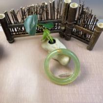 Beauty peculiar natural bracelet through shiny stone Jia Cuitian green jade jade flower jade 180 bracelet boutique l Liao yanghong