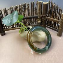 Beautiful natural Xiu jade bracelet through shiny stone Jia Cuitian green frozen flowers jade Old jade 180 bracelet boutique l Liao yanghong