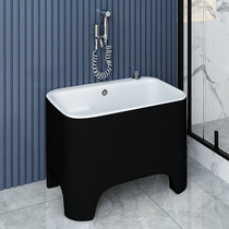 Mu Meng Si mop pool with washboard household balcony Nordic ceramic mop pool with legs light luxury mop pool basin