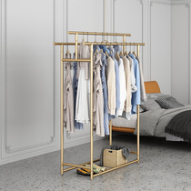 Double pole hanger Floor-to-ceiling bedroom hanger Room simple coat rack Balcony drying hanger Clothing Nakajima rack